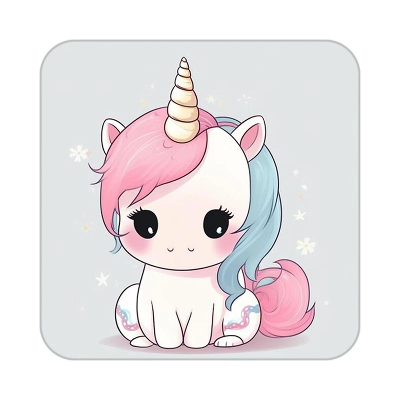 زیر لیوانی کاکتی طرح اسب تک شاخ و یونیکورن مدل mp29854