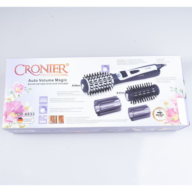 سشوار برس دار چرخشی حرفه ای کرونیر مدل CR6833 سشوار برس دار چرخشی حرفه ای کرونیر مدل CR6833