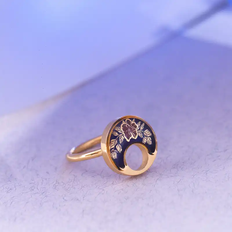 انگشتر زنانه زرسام مدل گلبرگ