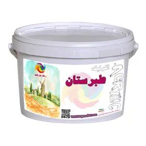 رنگ اکرلیک سفید طبرستان کد 300 حجم 3500 میلی لیتر