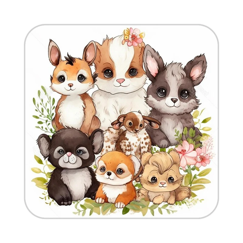 زیر لیوانی کاکتی طرح حیوانات کارتونی مدل mp28545