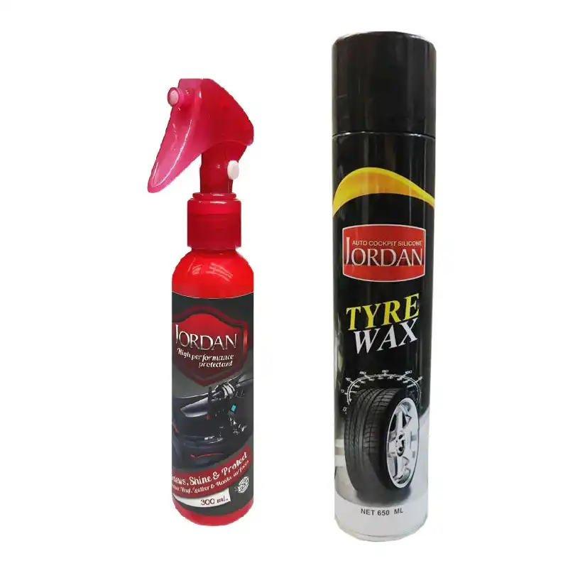 اسپری براق کننده لاستیک  و براق کننده داشبورد خودرو مدل  sh2 حجم 650 میلی لیتر مجموعه 2 عددی