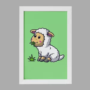 تابلو خندالو مدل حیوانات بامزه گوسفند کد 29697