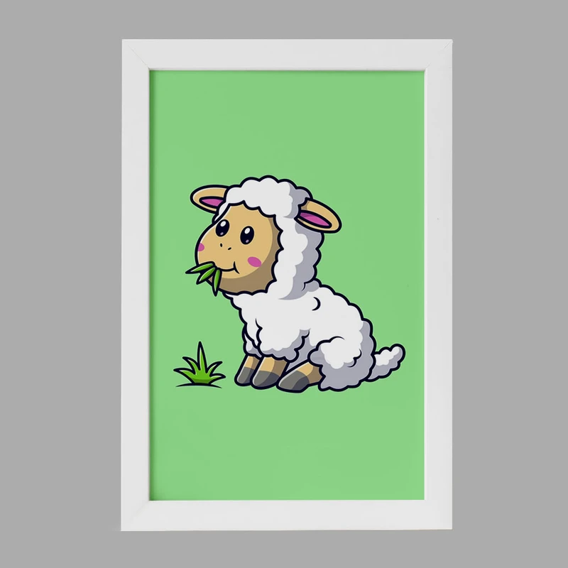 تابلو خندالو مدل حیوانات بامزه گوسفند کد 29697