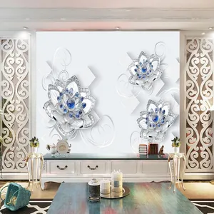 پوستر دیواری سه بعدی مدل گل نگینی DRVF1158