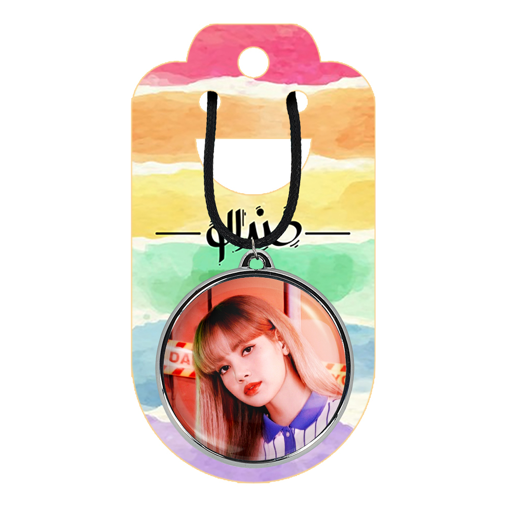 گردنبند خندالو مدل لیسا بلک پینک کد 1424614245