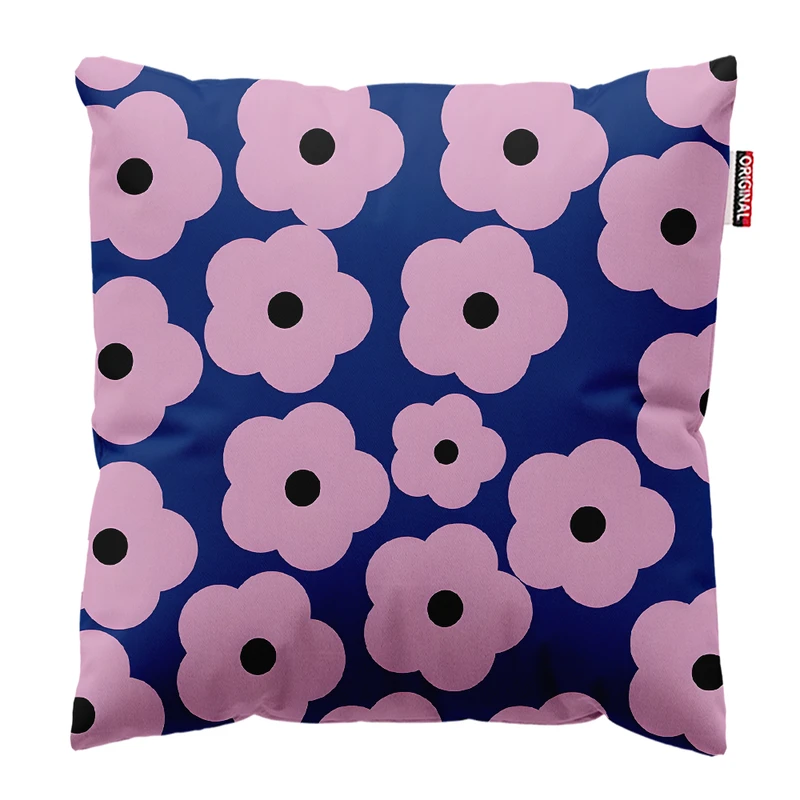 کوسن پاد آفرین مدل مینیمال طرح گل و برگ کد PK303068 سایز 30*30 سانتی متر