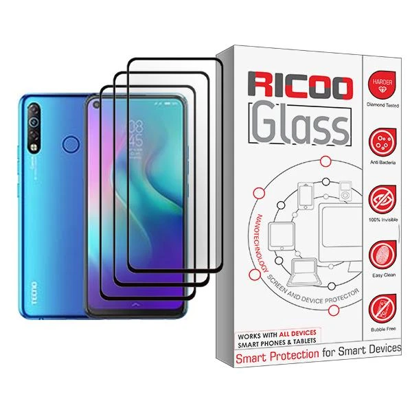 محافظ صفحه نمایش ریکو مدل Glass MIX003 مناسب برای گوشی موبایل تکنو Camon 12 Air بسته سه عددی