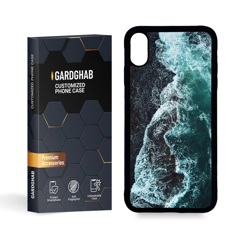 کاور گارد قاب مدل پشت گلس طبیعت مناسب برای گوشی موبایل اپل iPhone Xs MAX