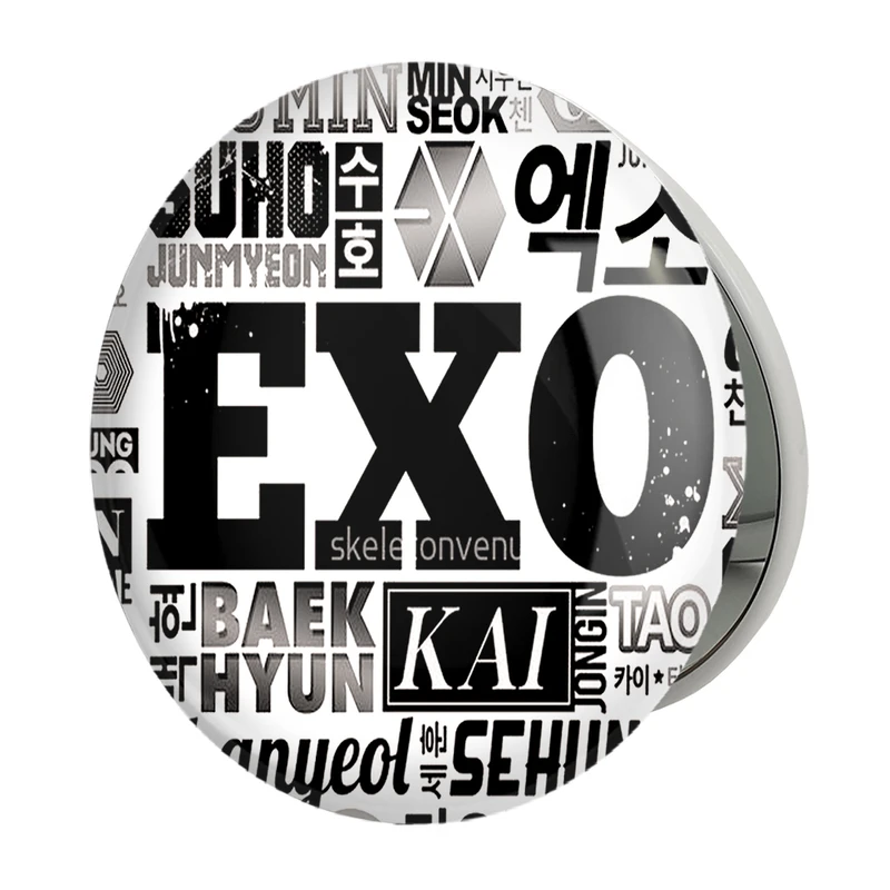 آینه جیبی خندالو طرح گروه اکسو EXO مدل تاشو کد 1030 