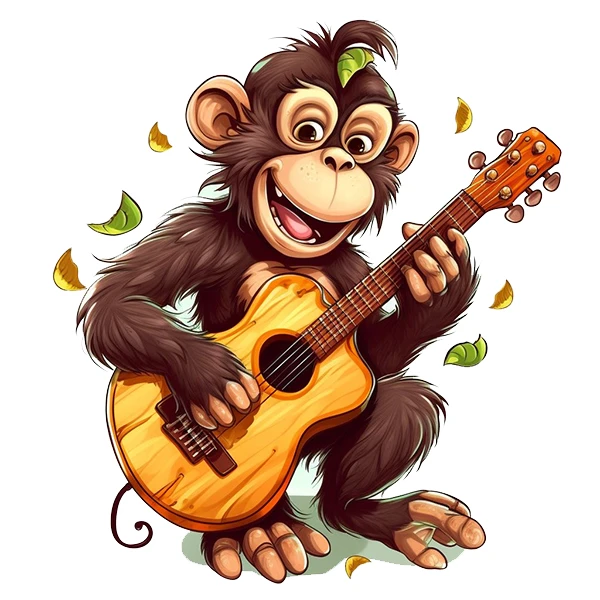  استیکر پارچه و لباس پاد آفرین طرح میمون بامزه کد 4408