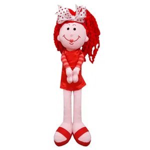 عروسک طرح دختر مدل Redhead Rag Doll کد 683 ارتفاع 40 سانتی متر
