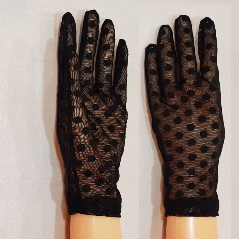 دستکش زنانه مدل خال خالی Rokh_33