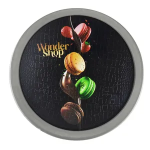 سینی مدل گرد طرح شیرینی کد C33cm-03 