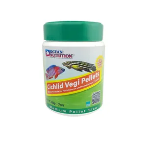 غذای آبزیان اوشن نوتریشن کد 1346 مدل cichlid vegi pellets وزن 200 گرم 