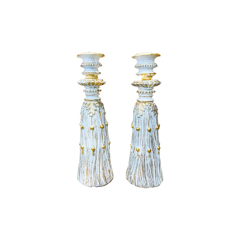 جا شمعی طرح شمع آب شده بسته 2 عددی