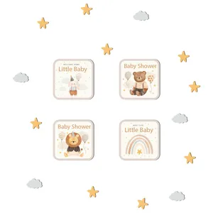 استیکر چوبی کودک باروچین مدل Little Baby  کد 1319 مجموعه 18 عددی