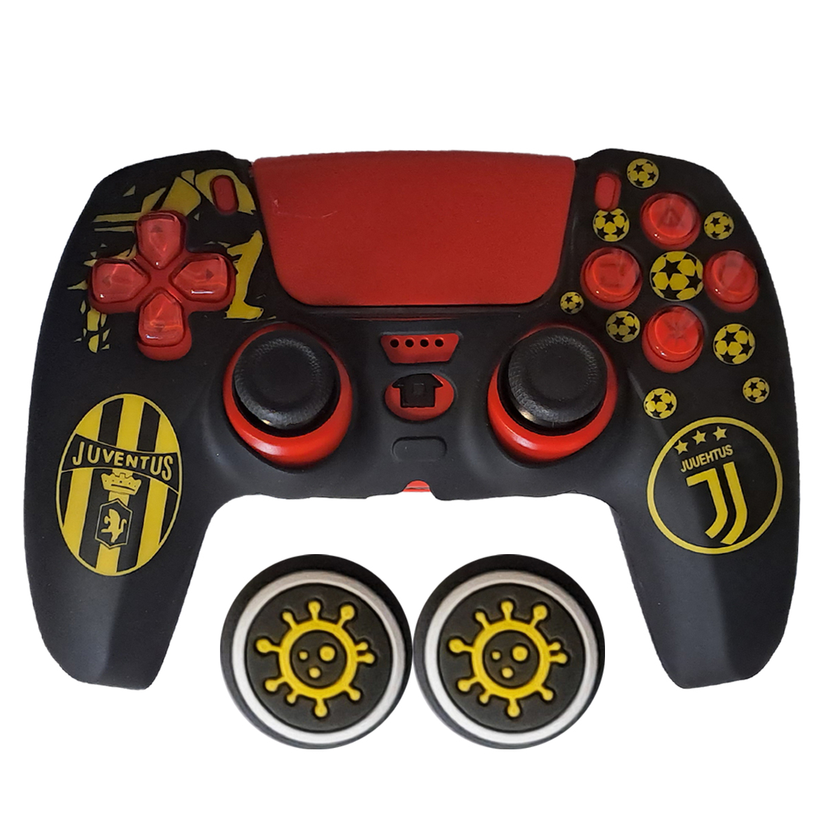 محافظ دسته بازی پلی استیشن 5 طرح یونتوس مدل Juventus PS5245 به همراه روکش آنالوگ