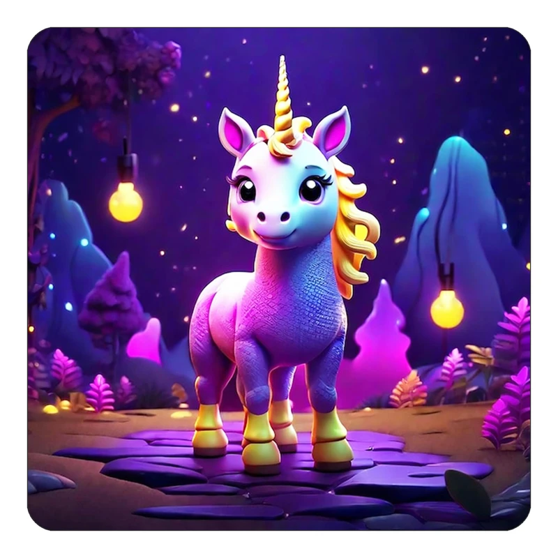 مگنت کاکتی طرح اسب تک شاخ و یونیکورن مدل mp30693