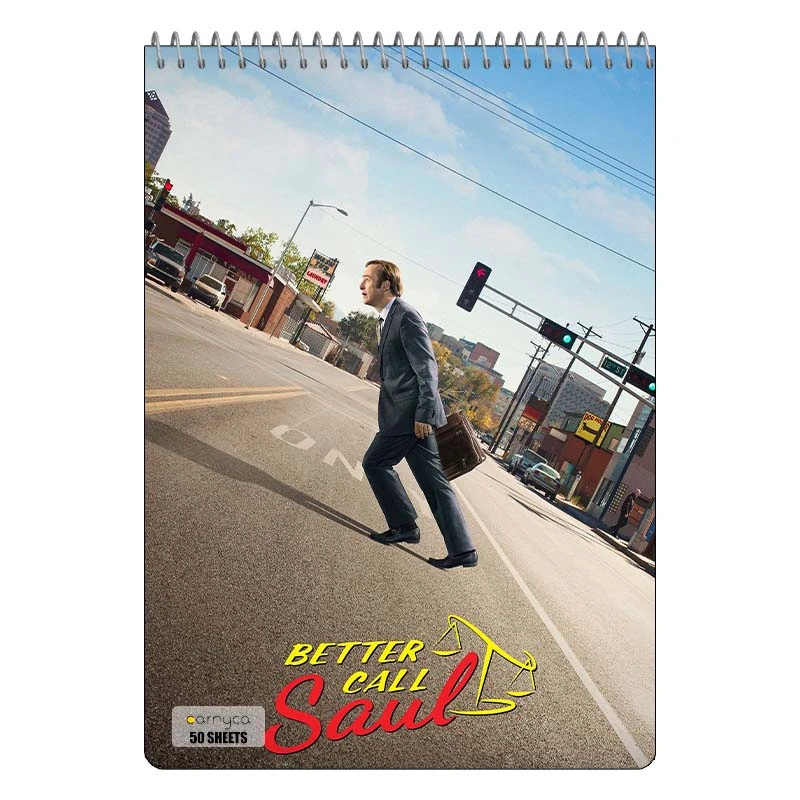 دفتر نقاشی 50 برگ سیمی کارنیکا طرح بهتره با سول تماس بگیری Better Call Saul کد 16771