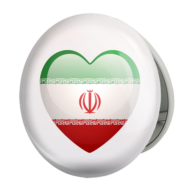 آینه جیبی خندالو طرح پرچم ایران مدل تاشو کد 20507 