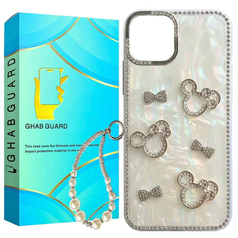 کاور قاب گارد مدل MICDG مناسب برای گوشی موبایل اپل iPhone 13 به همراه بند آویز