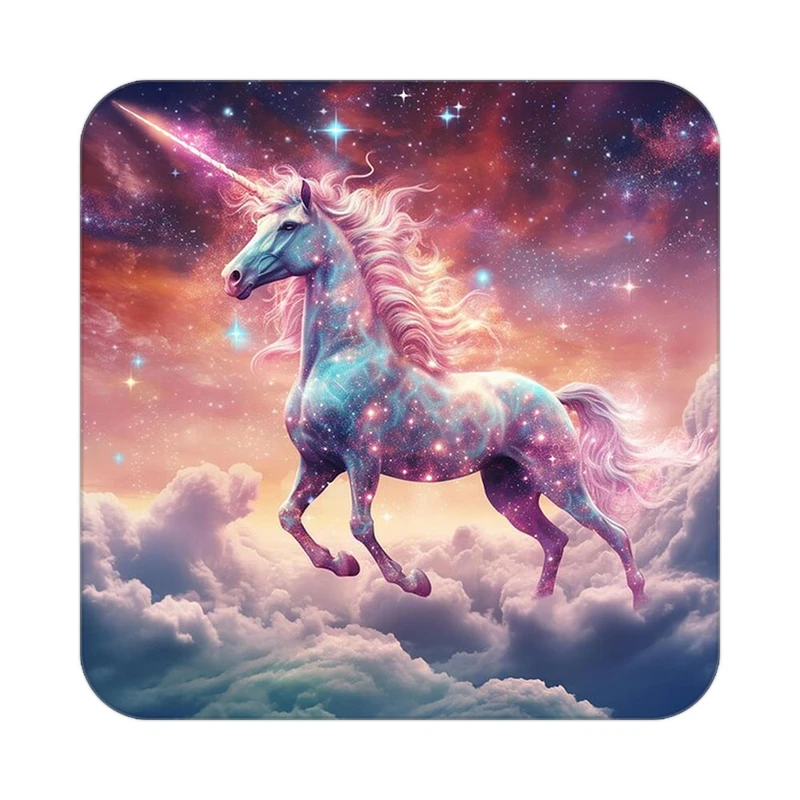 زیر لیوانی کاکتی طرح اسب تک شاخ و یونیکورن مدل mp31601