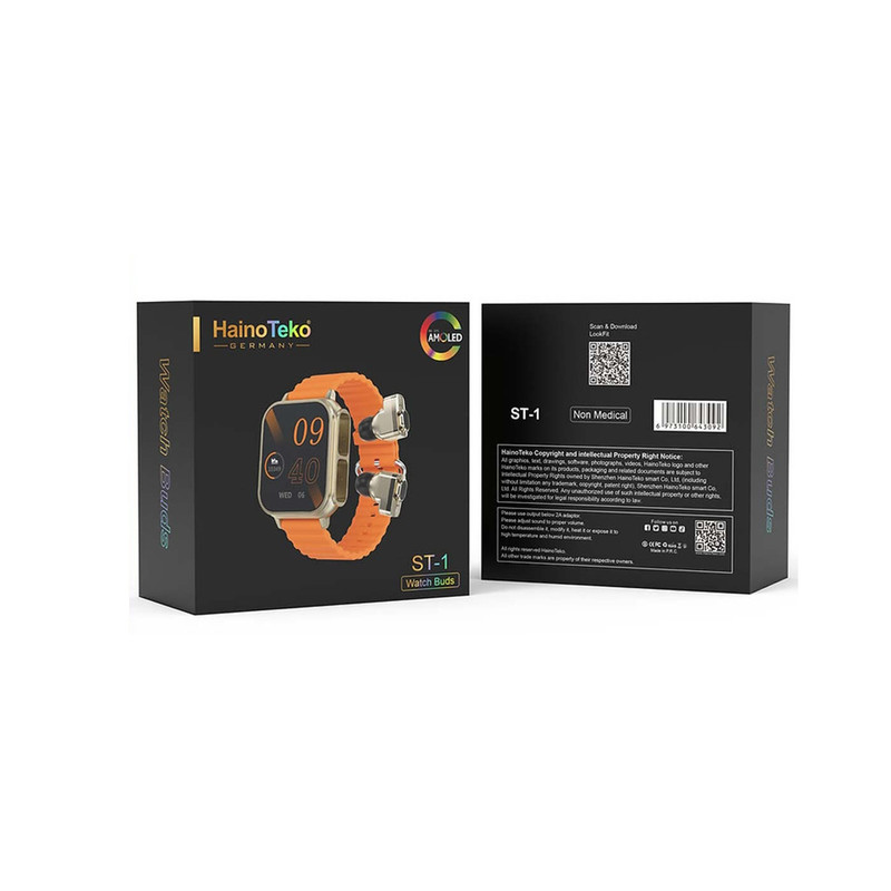 ساعت هوشمند هاینو تکو مدل BGH TEXTURE 1ST دارای قابلیت های کنترل موسیقی، شمارنده ضربان قلب، گام شمار، قابلیت مکالمه از طریق بلوتوث، پشتیبانی از زبان فارسی، بند سیلیکون