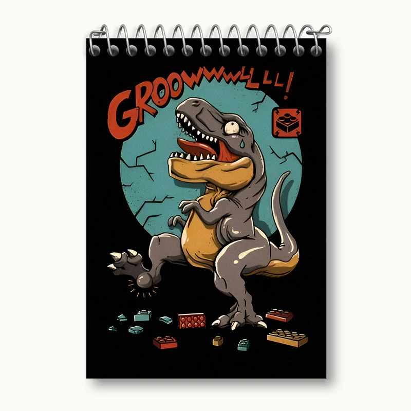 دفتر یادداشت 50 برگ خندالو طرح دایناسور کد N3524