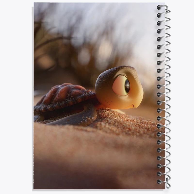 دفتر مشق 100 برگ خندالو طرح لاکپشت کد F1403