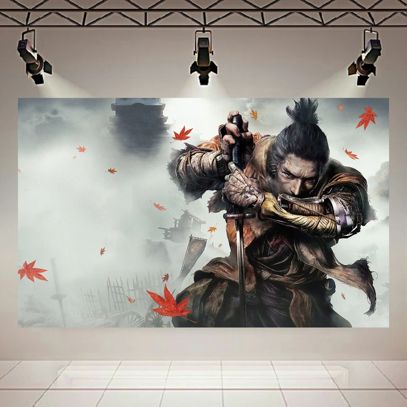 تابلو بوم طرح گیم مدل سامورایی مدل Sekiro Shadows Die Twice Ultra کد AR2920