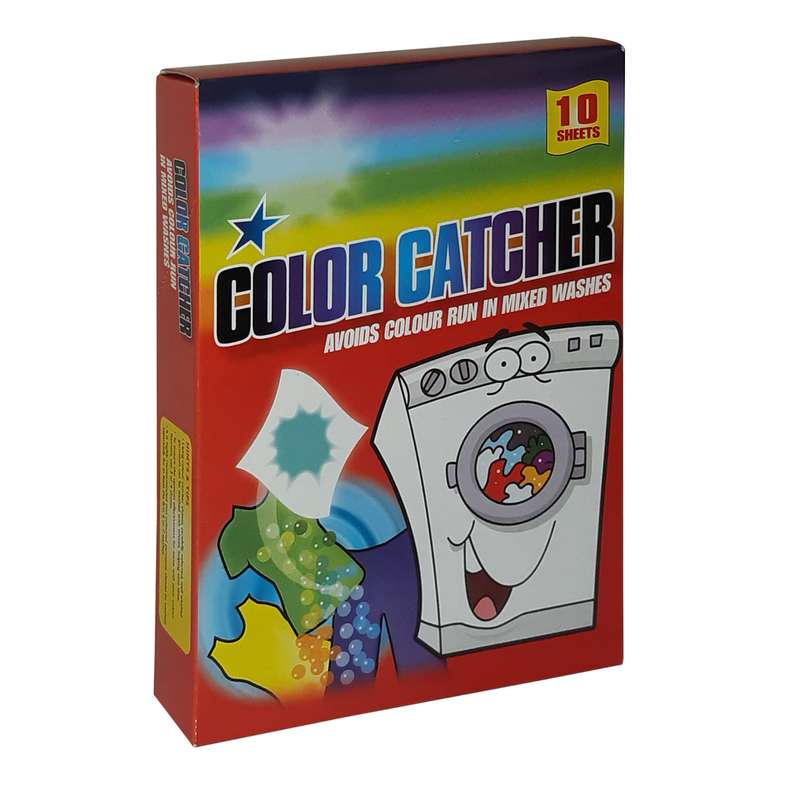 دستمال جذب رنگ لباس مدل COLOR CATCHER بسته 10 عددی