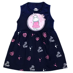 پیراهن دخترانه مدل اسب آبی رنگ سرمه ای