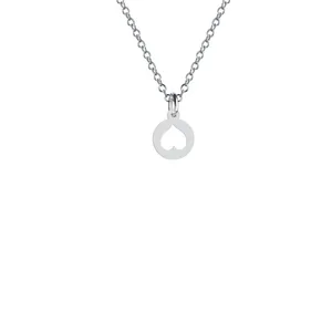 گردنبند نقره زنانه هایکا مدل دایره و قلب n.ha2_1 861