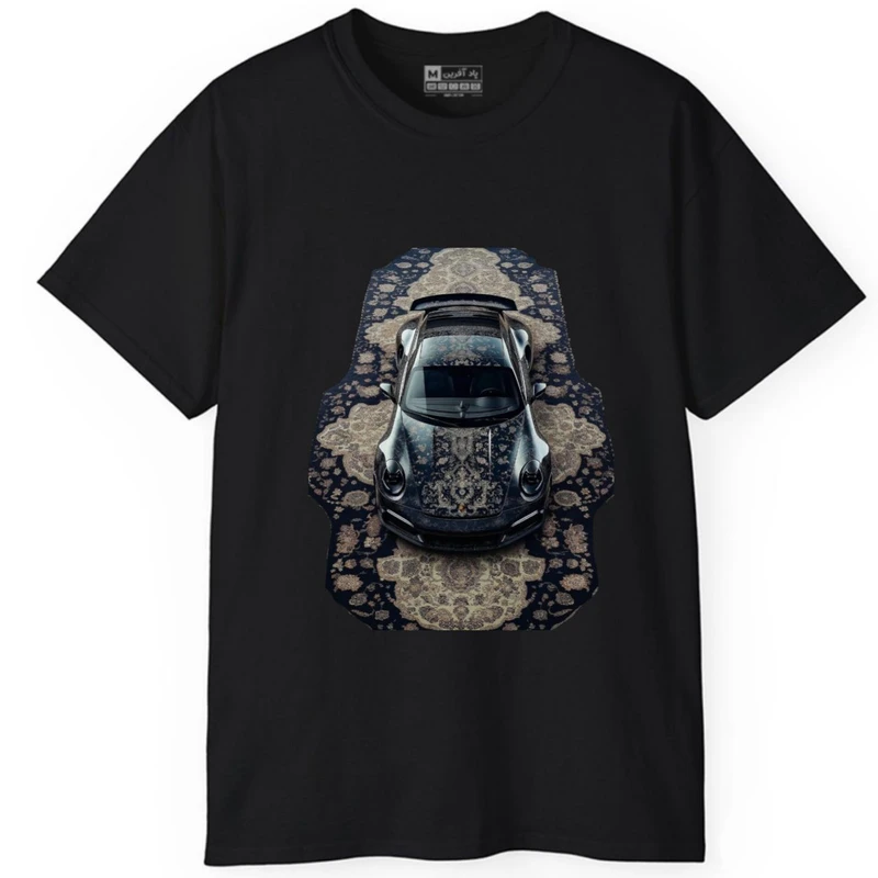 تی‌شرت آستین کوتاه مردانه پاد آفرین مدل ماشین فرش ایرانی کد 1618