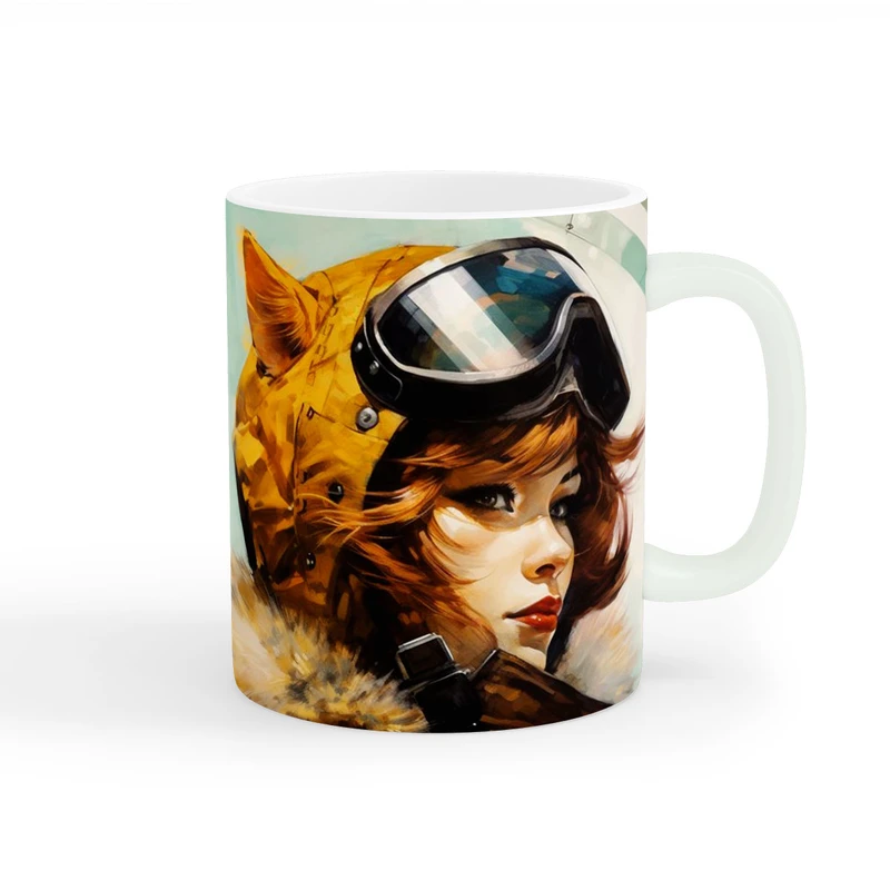 ماگ طرح دخترانه جذاب کد wall-8386