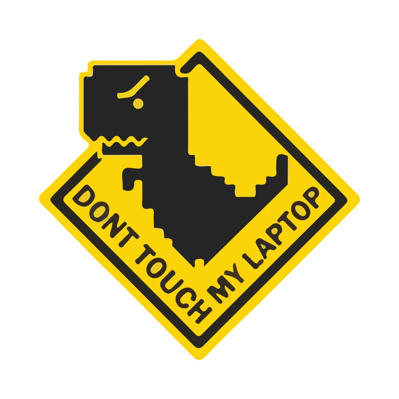 برچسب لپ تاپ پویا مارکت طرح به لپ تاپم دست نزن کد 1211