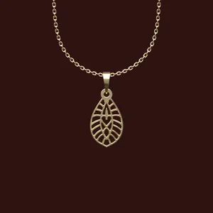 گردنبند طلا 18 عیار زنانه مدوپد مدل هندسی کد W2-1-1228