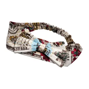 هدبند دخترانه مدل پاییون طرح گلدار كد PRC212