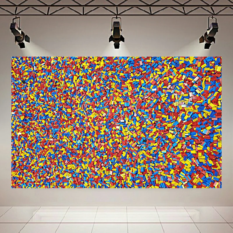 پوستر پارچه ای طرح لگو مدل colorful lego کد AR30816