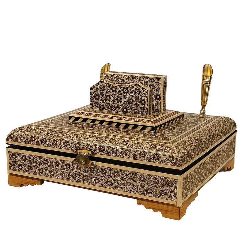 قلمدان خاتم کاری چوبی مدل G4