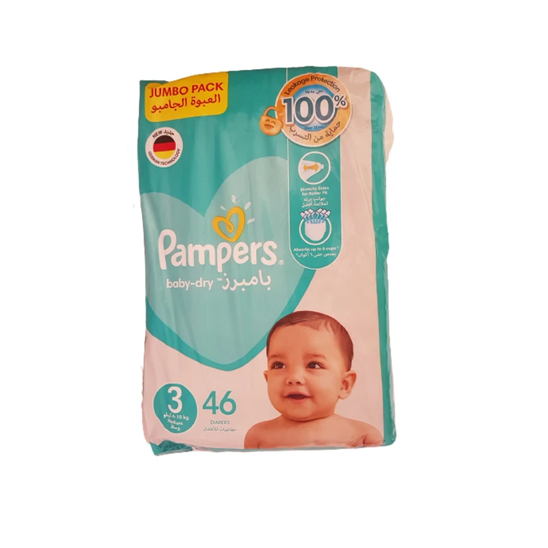 پوشک کودک پمپرز مدل baby-dry سایز 3 بسته 46 عددی