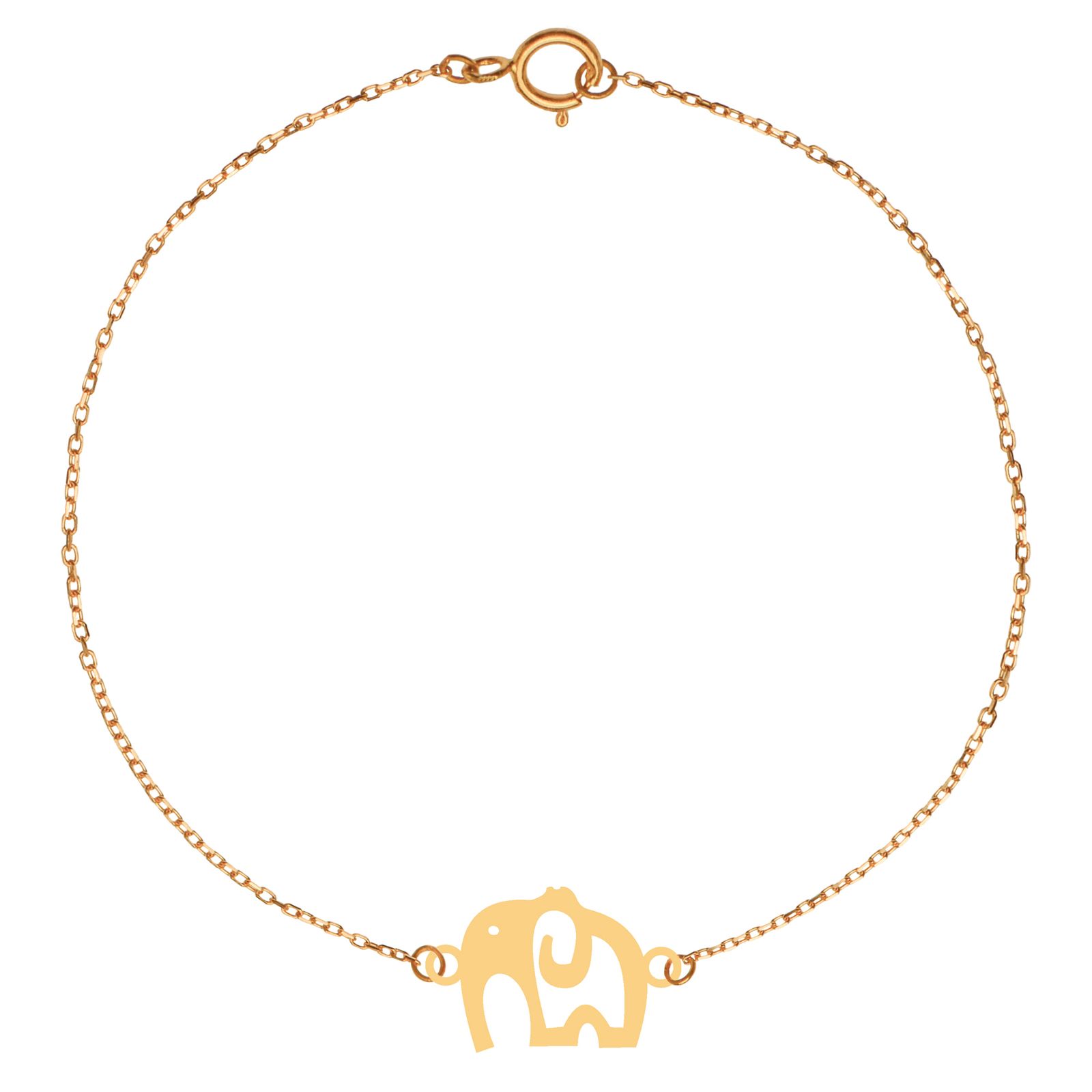 پابند طلا 18 عیار زنانه کرابو طرح فیل مدل Kr2043 -  - 2