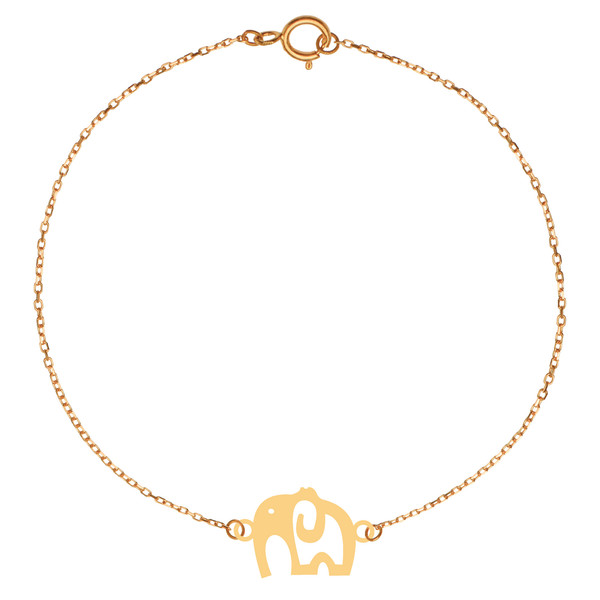 پابند طلا 18 عیار زنانه کرابو طرح فیل مدل Kr2043