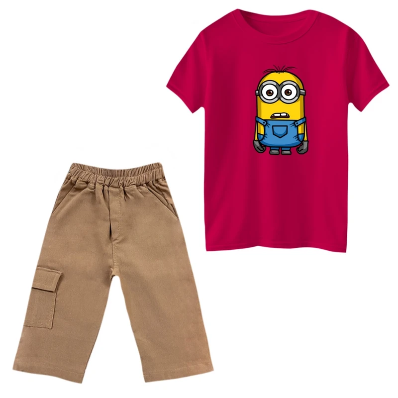 ست تی‌شرت و شلوارک پسرانه مدل مینیون کد 13