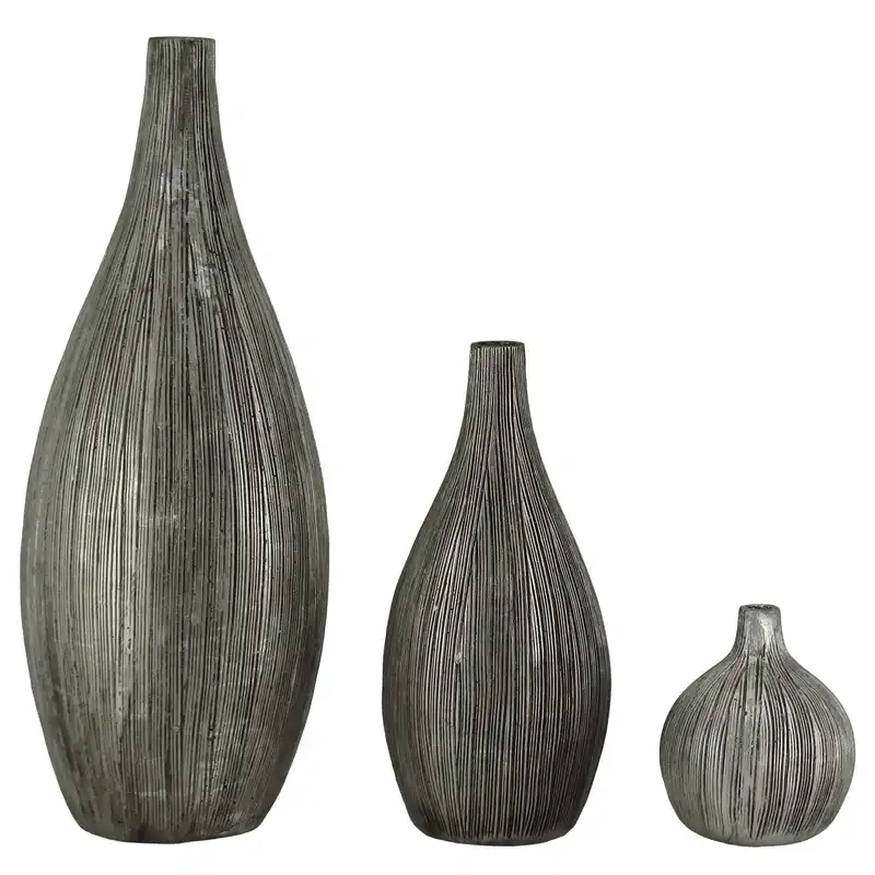 گلدان دکوری مدل PE-NZ076 مجموعه 3 عددی