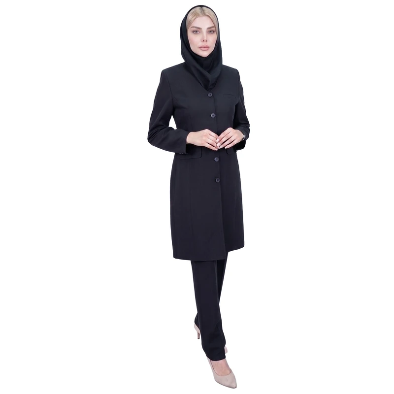 مانتو و شلوار زنانه مدل فیونا یقه دلبری کد 529