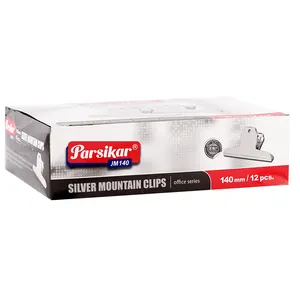 گیره کاغذ پارسیکار مدل JM140 بسته 12 عددی