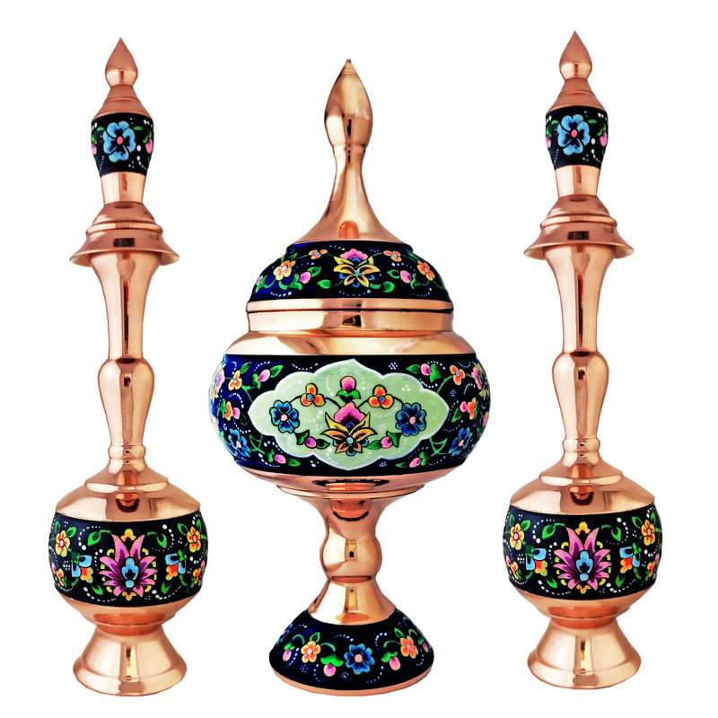  ست تنگ و شکلات خوری مسی کد gerd24 مجموعه سه عددی