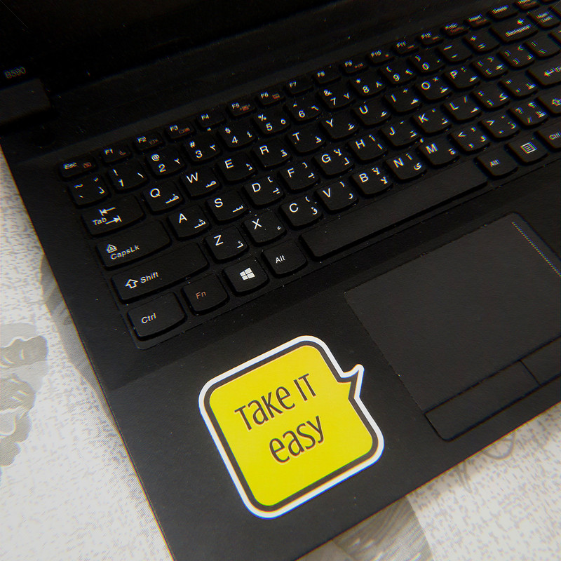 استیکر لپ تاپ مدل Take It Easy کد 013